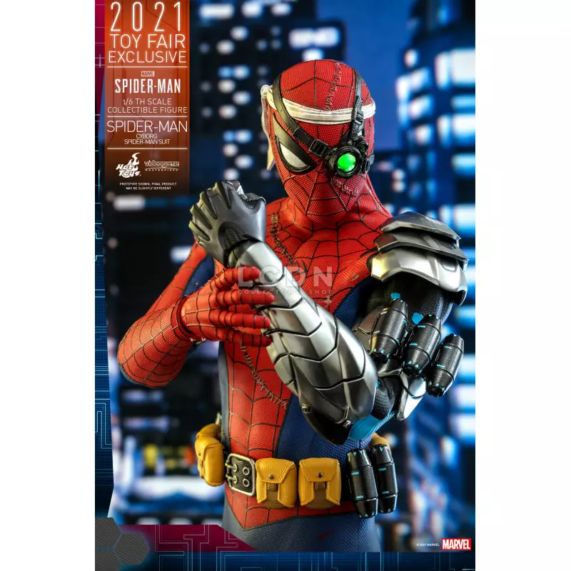Hot Toys VGM51 Marvel&#039;s Spider-Man Collectible Action Figure 1/6 Spider-Man (Cyborg Spider-Man Suit) [Toy Fair Exclusive] 30cm