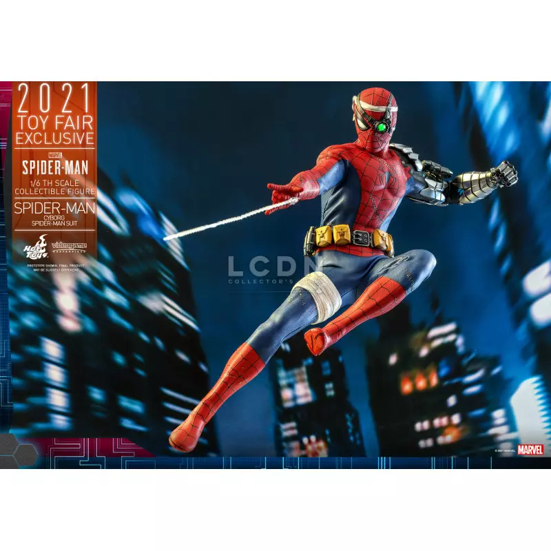 Hot Toys VGM51 Marvel&#039;s Spider-Man Collectible Action Figure 1/6 Spider-Man (Cyborg Spider-Man Suit) [Toy Fair Exclusive] 30cm