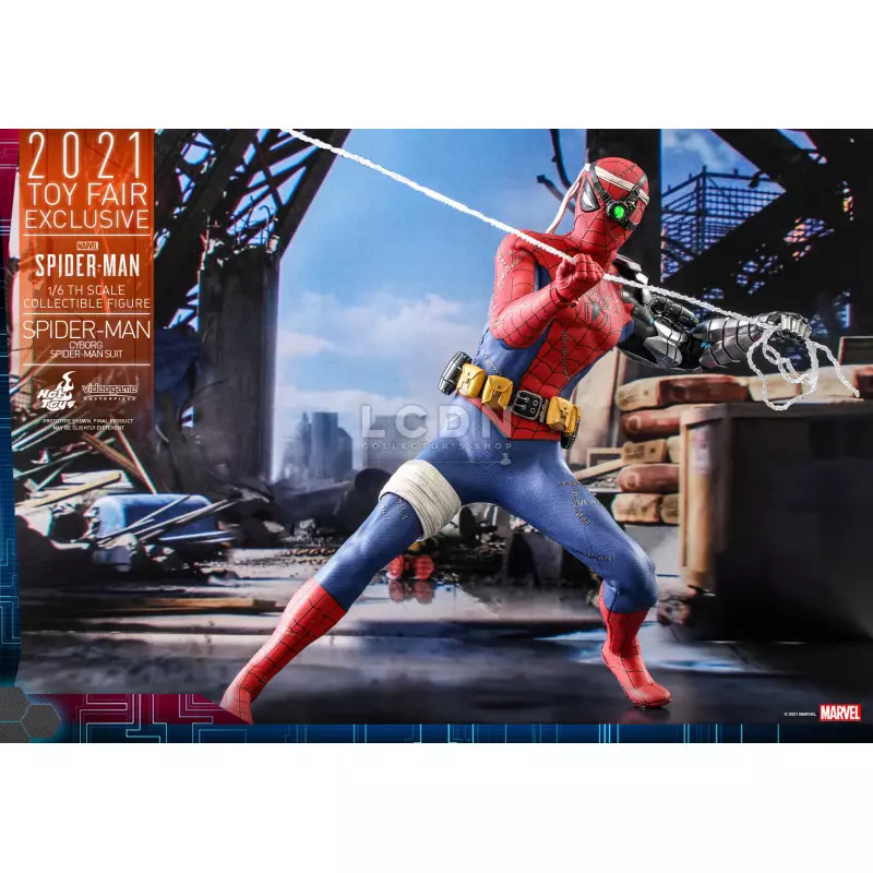 Hot Toys VGM51 Marvel&#039;s Spider-Man Collectible Action Figure 1/6 Spider-Man (Cyborg Spider-Man Suit) [Toy Fair Exclusive] 30cm