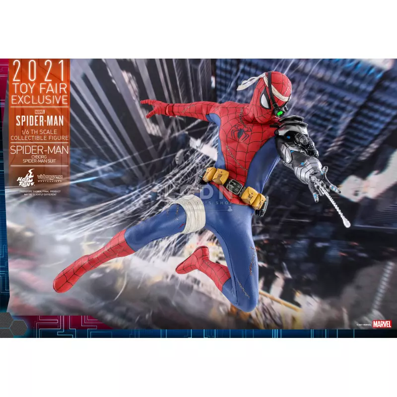 Hot Toys VGM51 Marvel&#039;s Spider-Man Collectible Action Figure 1/6 Spider-Man (Cyborg Spider-Man Suit) [Toy Fair Exclusive] 30cm