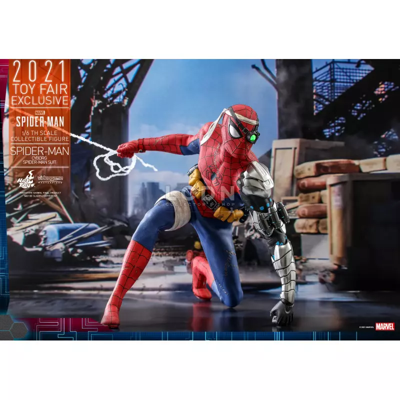 Hot Toys VGM51 Marvel&#039;s Spider-Man Collectible Action Figure 1/6 Spider-Man (Cyborg Spider-Man Suit) [Toy Fair Exclusive] 30cm