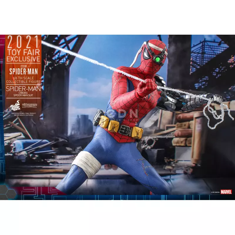 Hot Toys VGM51 Marvel&#039;s Spider-Man Collectible Action Figure 1/6 Spider-Man (Cyborg Spider-Man Suit) [Toy Fair Exclusive] 30cm