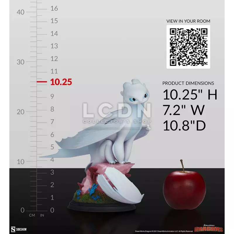 Dragons Statue Light Fury 26cm