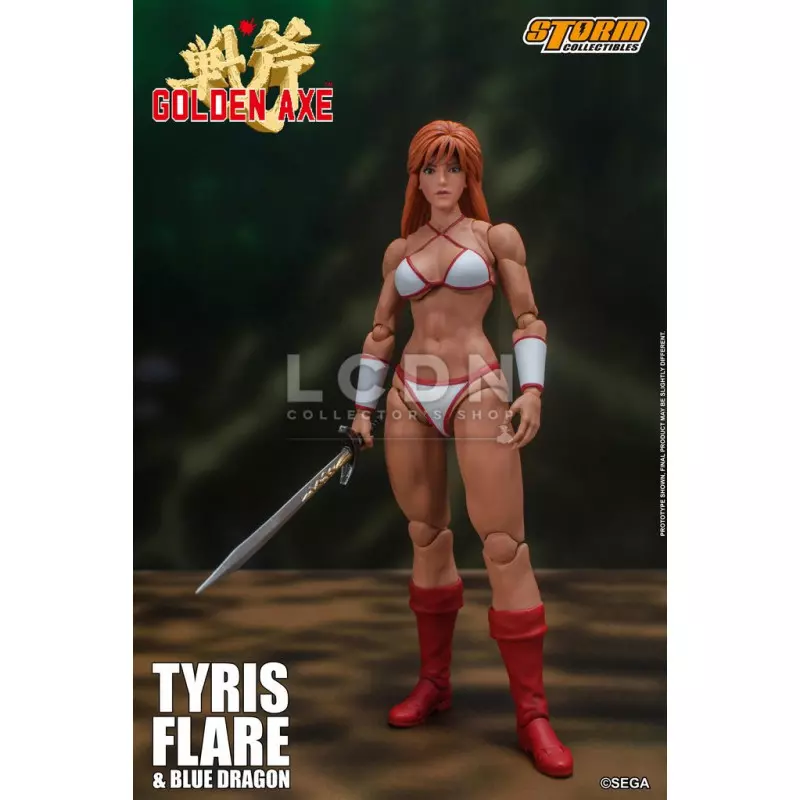 Golden Axe Action Figurine 1/12 Tyris Flare &amp; Blue Dragon Set