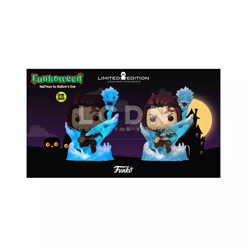 Demon Slayer POP! Animation Tanjiro Kamado with Dragon Translucent Glow in the Dark Special Edition n°873