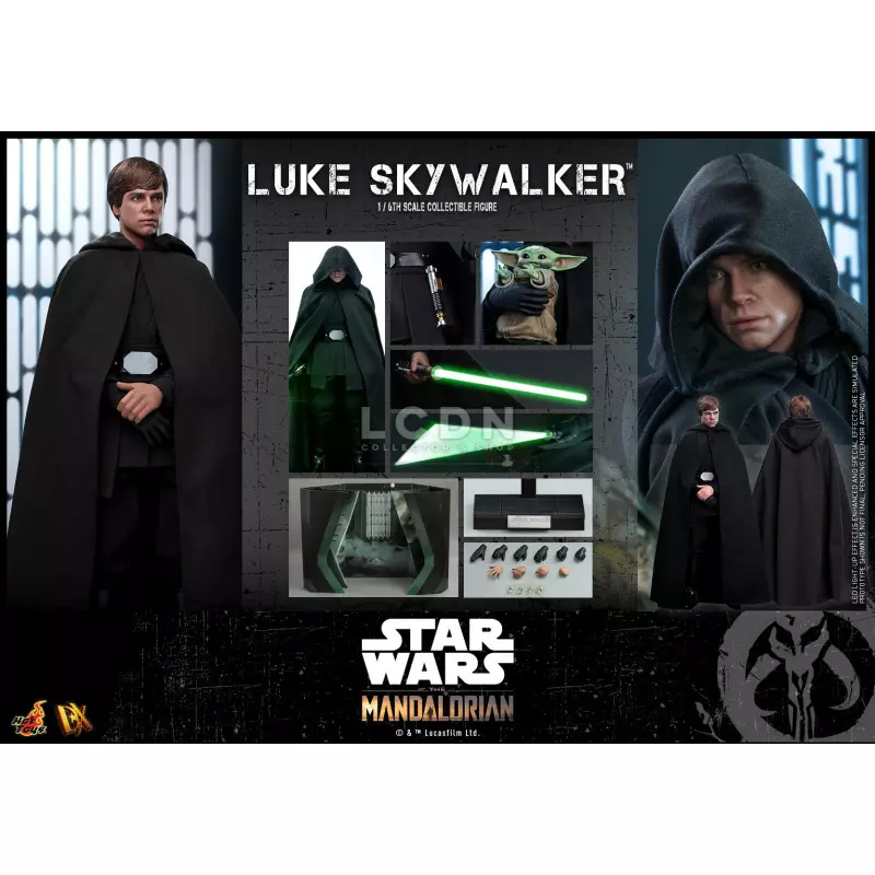 Hot Toys DX22 Star Wars The Mandalorian Collectible Action Figurine 1/6 Luke Skywalker 28cm
