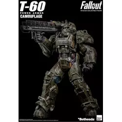 Fallout Action Figurine 1/6 T-60 Camouflage Power Armor M42 Fat Man Launcher with Mini Nuke 3Z0178 37cm