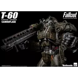 Fallout Action Figurine 1/6 T-60 Camouflage Power Armor M42 Fat Man Launcher with Mini Nuke 3Z0178 37cm