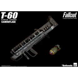 Fallout Action Figurine 1/6 T-60 Camouflage Power Armor M42 Fat Man Launcher with Mini Nuke 3Z0178 37cm
