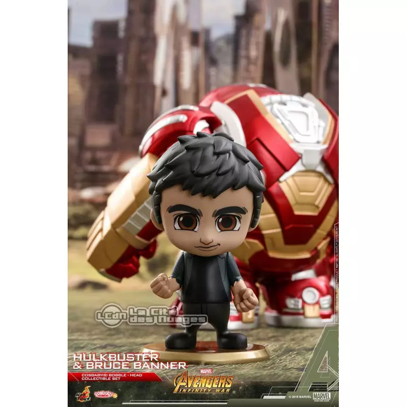 Hot Toys COSB440 Avengers Infinity War Hulkbuster and Bruce Banner Cosbaby (S) Bobble-Head Collectible Set