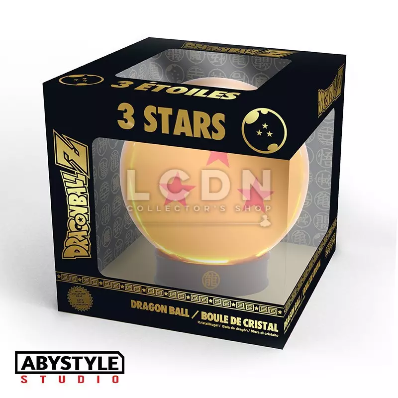 Dragon Ball Réplique Boule de cristal 3 étoiles avec socle 7cm