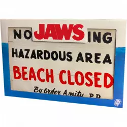 Les Dents de la Mer (Jaws) Panneau en Bois No Swimming