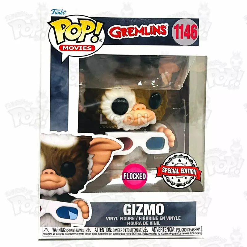 Gremlins POP! Movies Gizmo avec Lunettes 3D Flocked US Exclusive N°1146  Vinyle Figurine 10cm