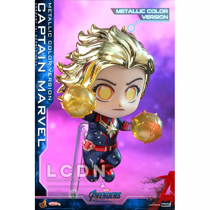 Hot Toys COSB591 Avengers Endgame Captain Marvel (Metallic Color Version) Cosbaby (S) Bobble-Head