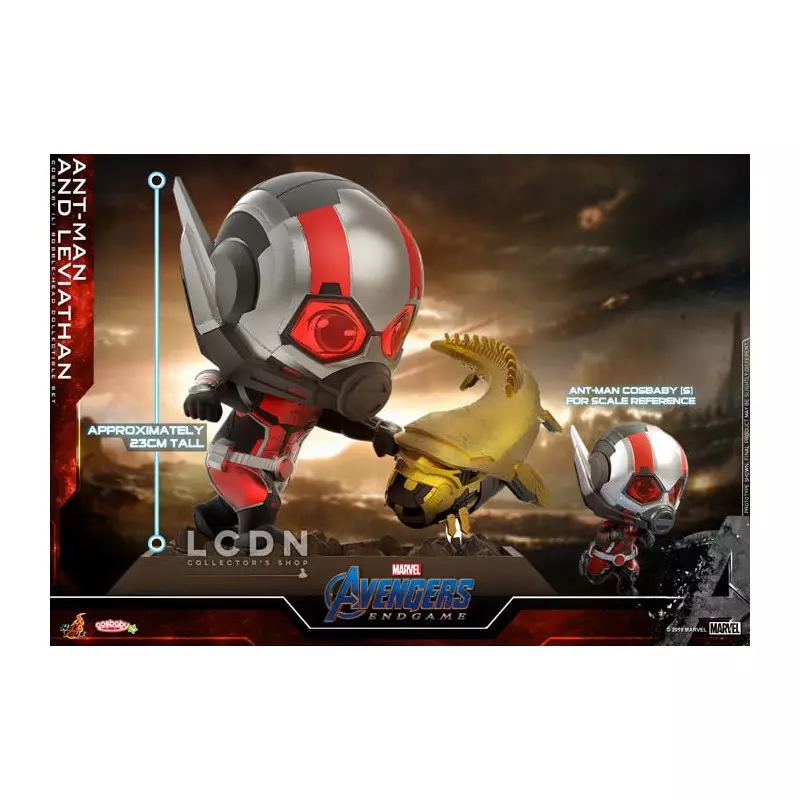 Hot Toys COSB661 Avengers Endgame Ant-Man et Leviathan Cosbaby (L) 23cm Bobble-Head Collectible Set