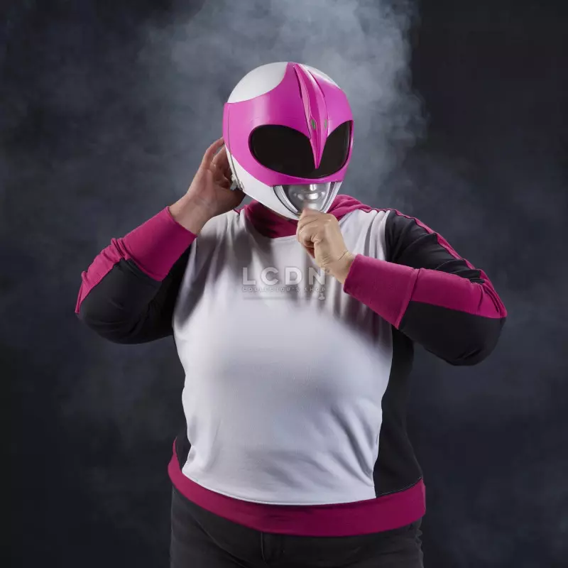 Mighty Morphin Power Rangers Réplique Casque 1/1 Lightning Collection Ranger Rose (Pink) (Modèle d&#039;exposition avec défauts)
