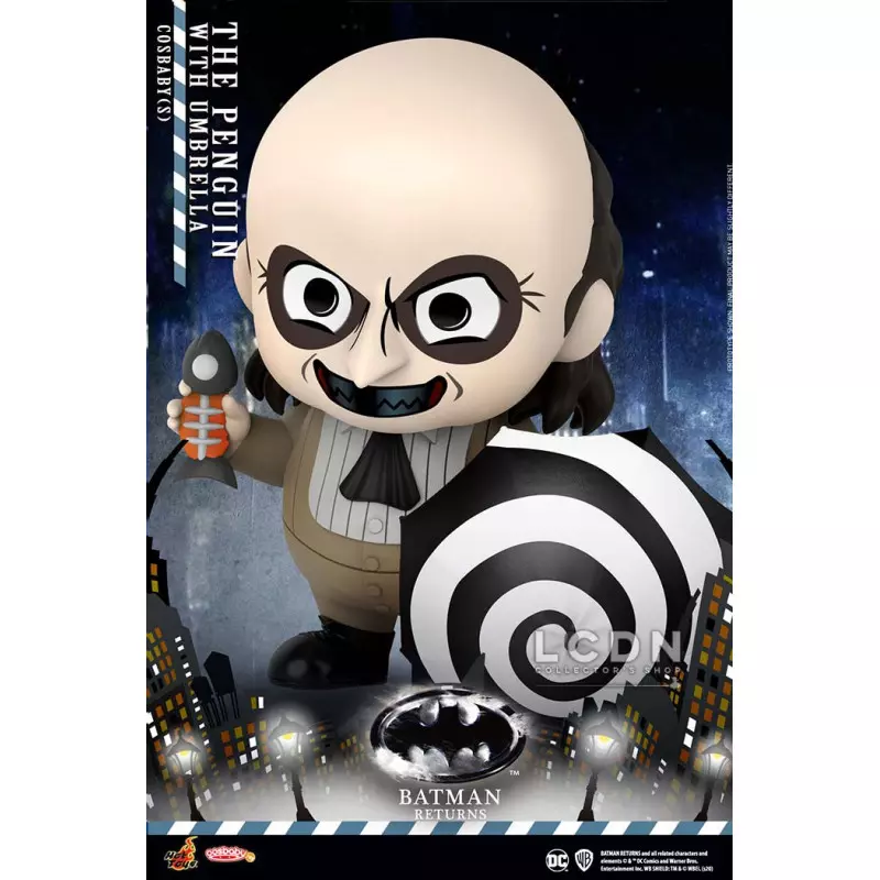 Hot Toys COSB718 Batman Le Défi ( Batman Returns ) Pingouin avec parapluie Cosbaby (S) Collectible Figurine 10cm