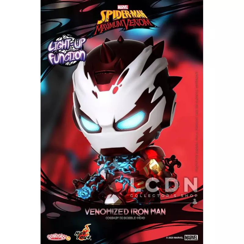 Hot Toys COSB763 Spider-Man Maximum Venom Venomized Iron Man Cosbaby (S) Bobble-Head
