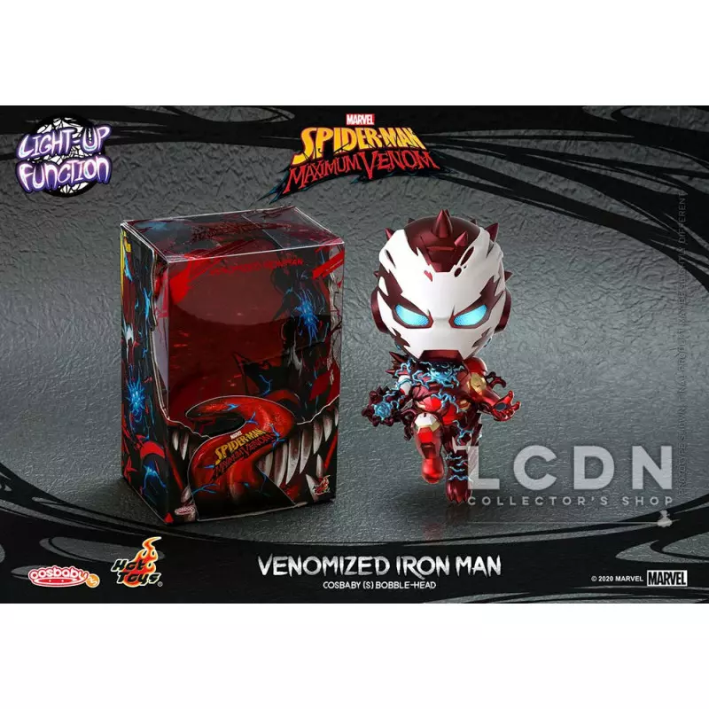 Hot Toys COSB763 Spider-Man Maximum Venom Venomized Iron Man Cosbaby (S) Bobble-Head
