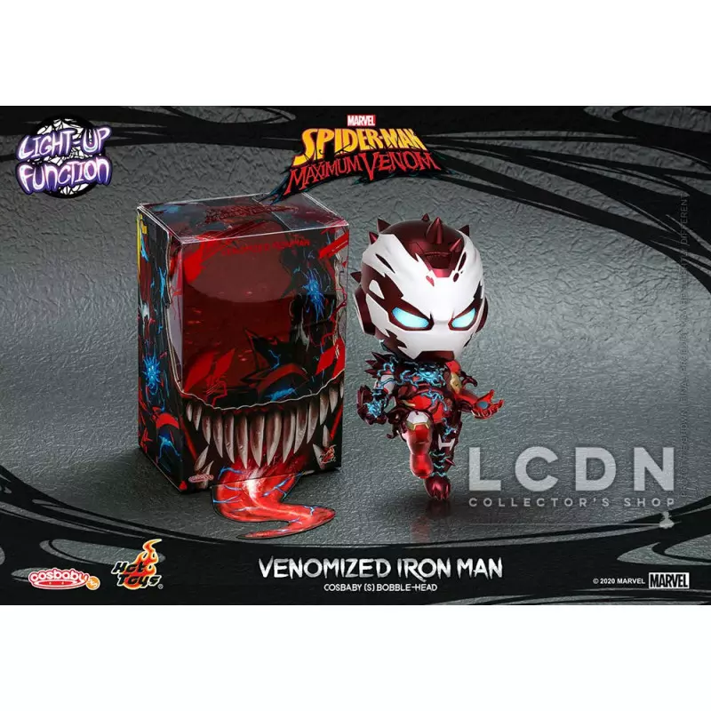 Hot Toys COSB763 Spider-Man Maximum Venom Venomized Iron Man Cosbaby (S) Bobble-Head