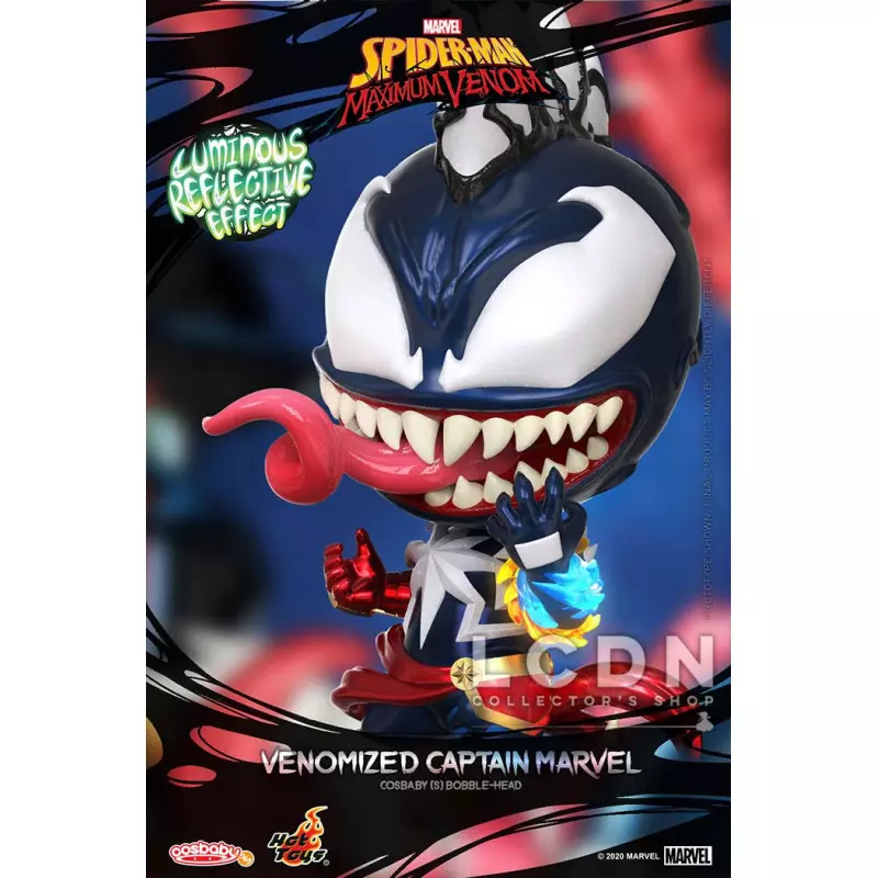 Hot Toys COSB767 Spider-Man Maximum Venom Venomized Captain Marvel Cosbaby (S) Bobble-Head