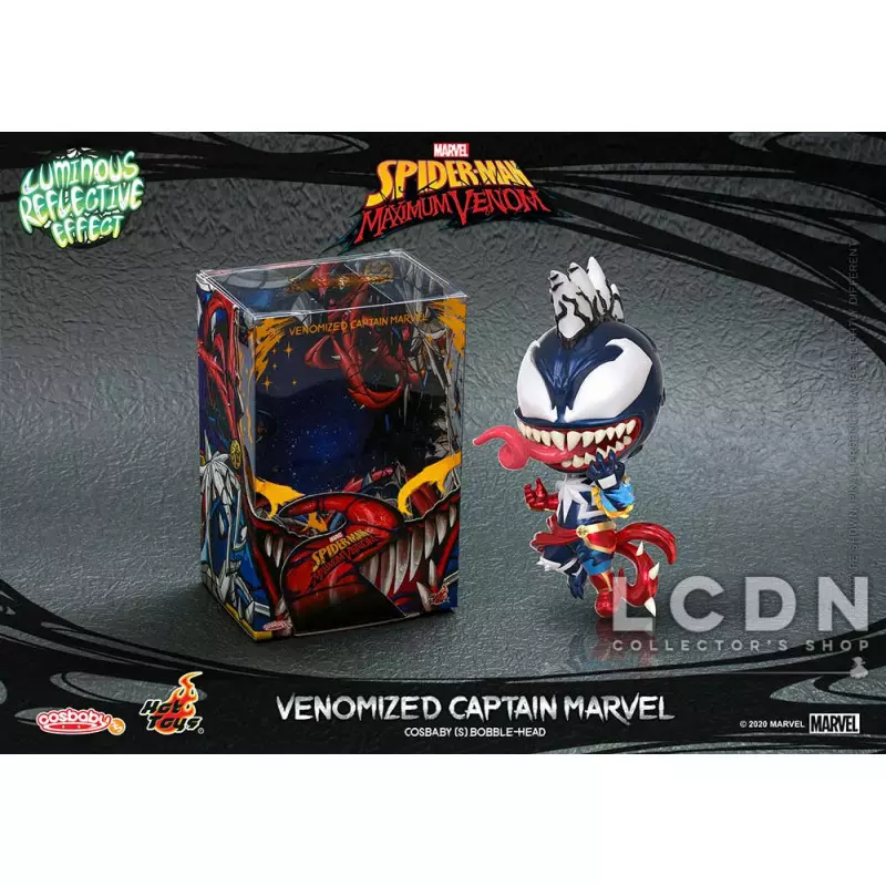 Hot Toys COSB767 Spider-Man Maximum Venom Venomized Captain Marvel Cosbaby (S) Bobble-Head