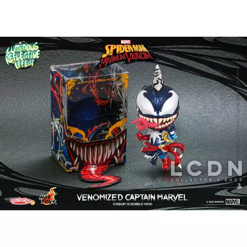 Hot Toys COSB767 Spider-Man Maximum Venom Venomized Captain Marvel Cosbaby (S) Bobble-Head