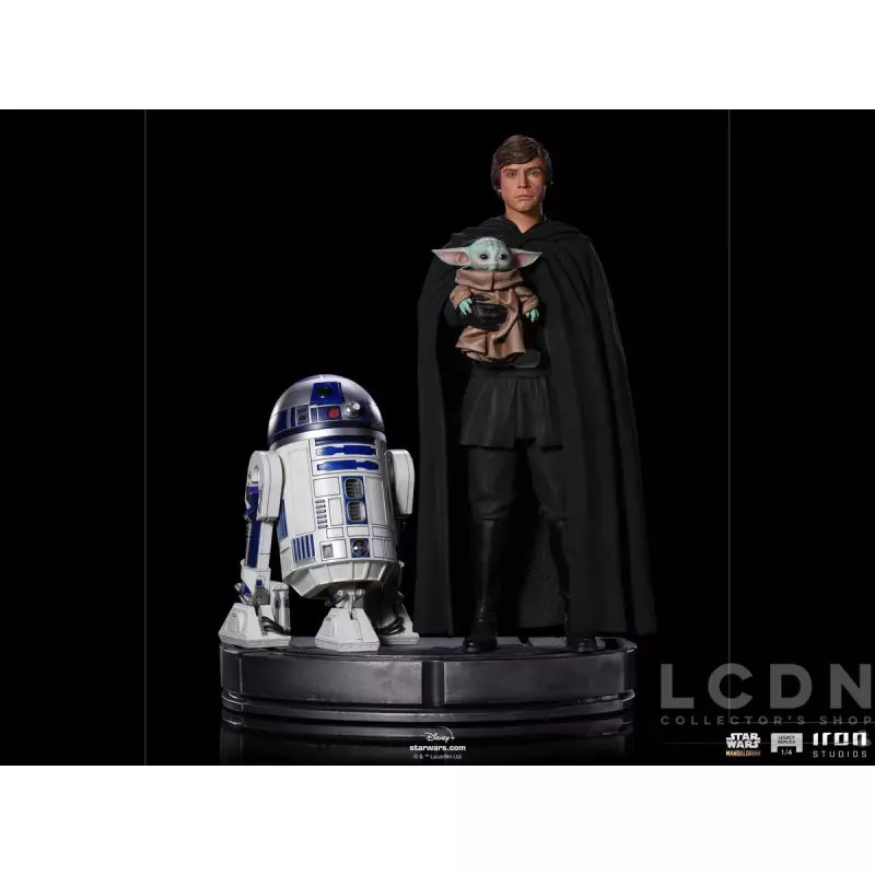 Star Wars The Mandalorian Legacy Replica Statue 1/4 Luke Skywalker, R2-D2, and Grogu 53cm
