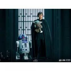 Star Wars The Mandalorian Legacy Replica Statue 1/4 Luke Skywalker, R2-D2, and Grogu 53cm
