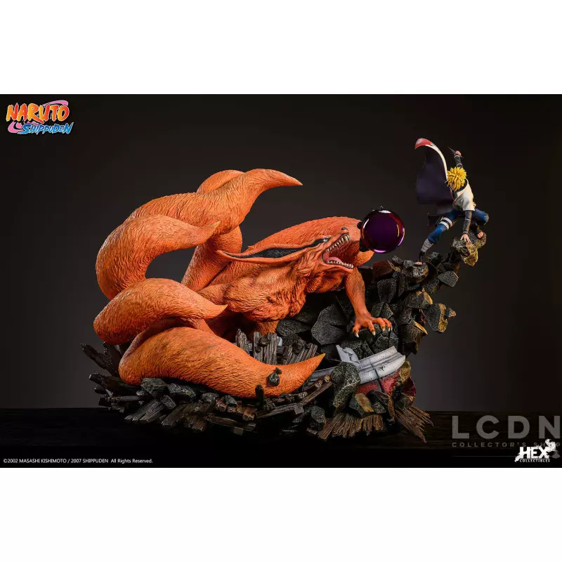 Naruto Shippuden Battle of destiny Statue Namikaze Minato vs Kurama HEX Collectibles 58cm