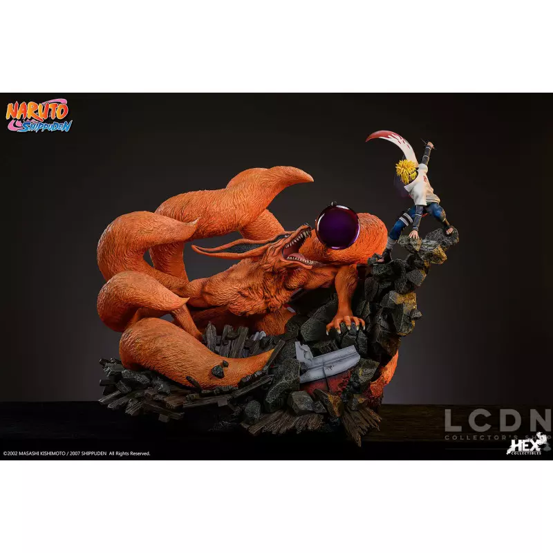 Naruto Shippuden Battle of destiny Statue Namikaze Minato vs Kurama HEX Collectibles 58cm