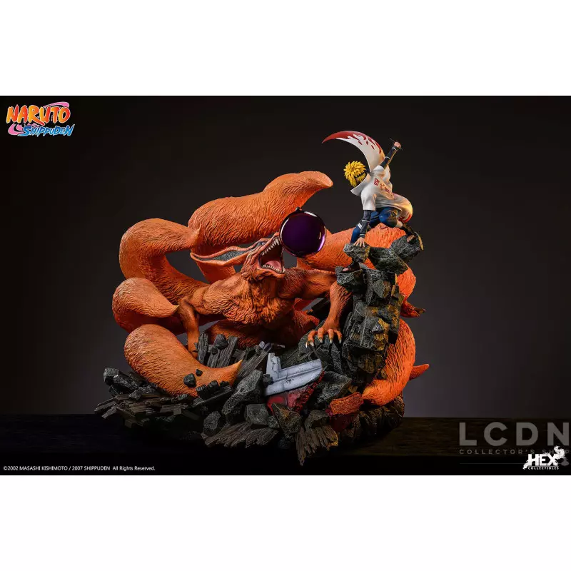 Naruto Shippuden Battle of destiny Statue Namikaze Minato vs Kurama HEX Collectibles 58cm