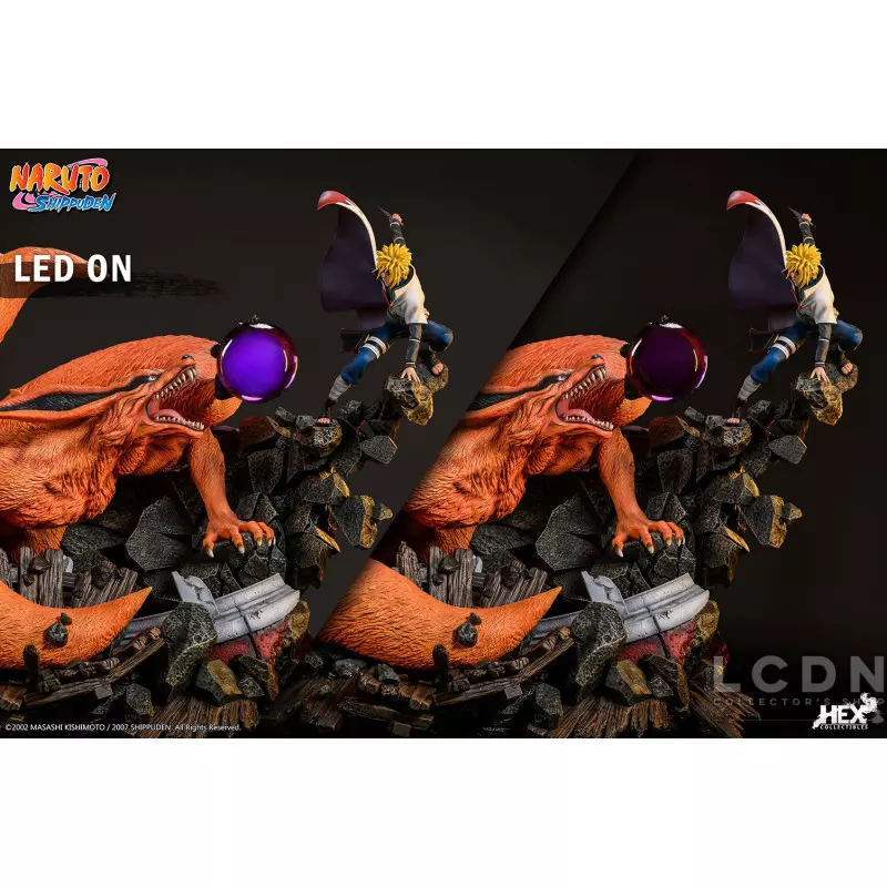 Naruto Shippuden Battle of destiny Statue Namikaze Minato vs Kurama HEX Collectibles 58cm