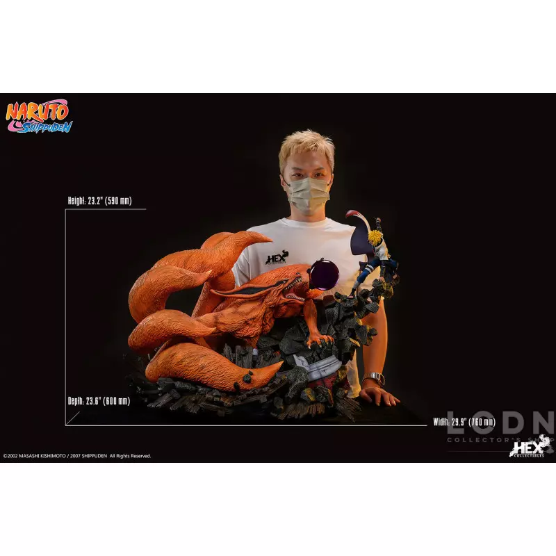 Naruto Shippuden Battle of destiny Statue Namikaze Minato vs Kurama HEX Collectibles 58cm