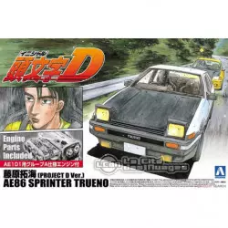 Initial D Toyota Trueno Sprinter AE86 Project D Takumi Fujiwara 1/24 Maquette