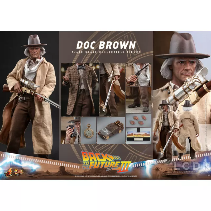 Hot Toys MMS617 Back to the Future Part III Collectible Action Figure 1/6 Doc Brown 31cm