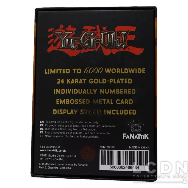 Yu-Gi-Oh! Réplique Carte Marshmallon Plaqué Or 7cm