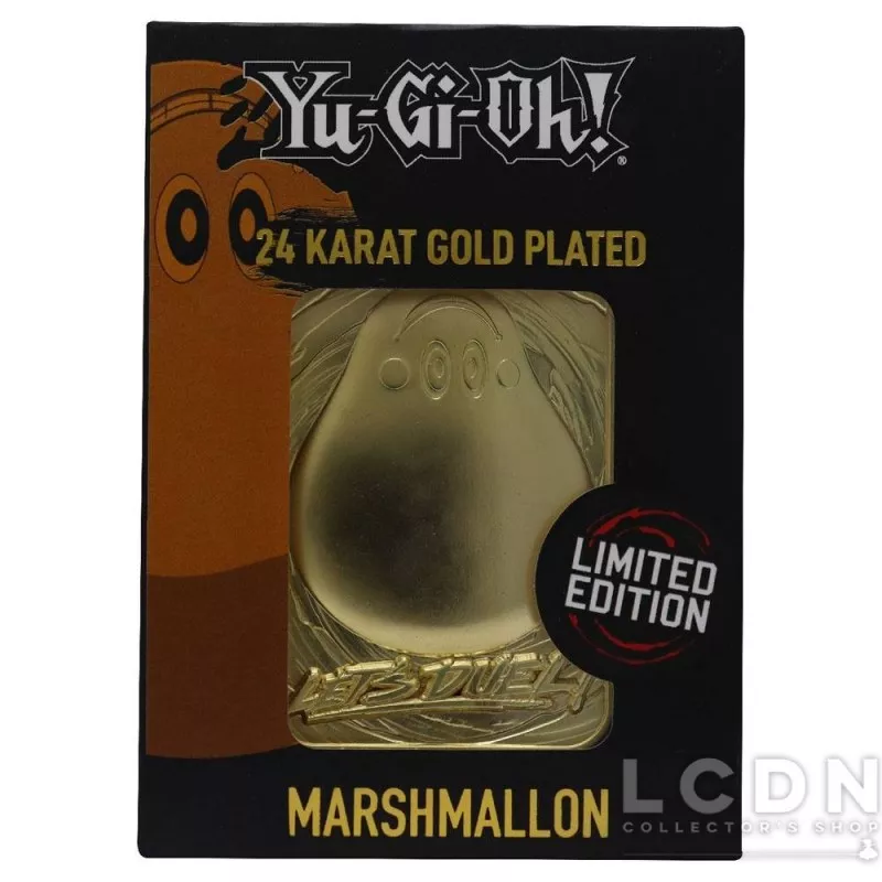 Yu-Gi-Oh! Réplique Carte Marshmallon Plaqué Or 7cm