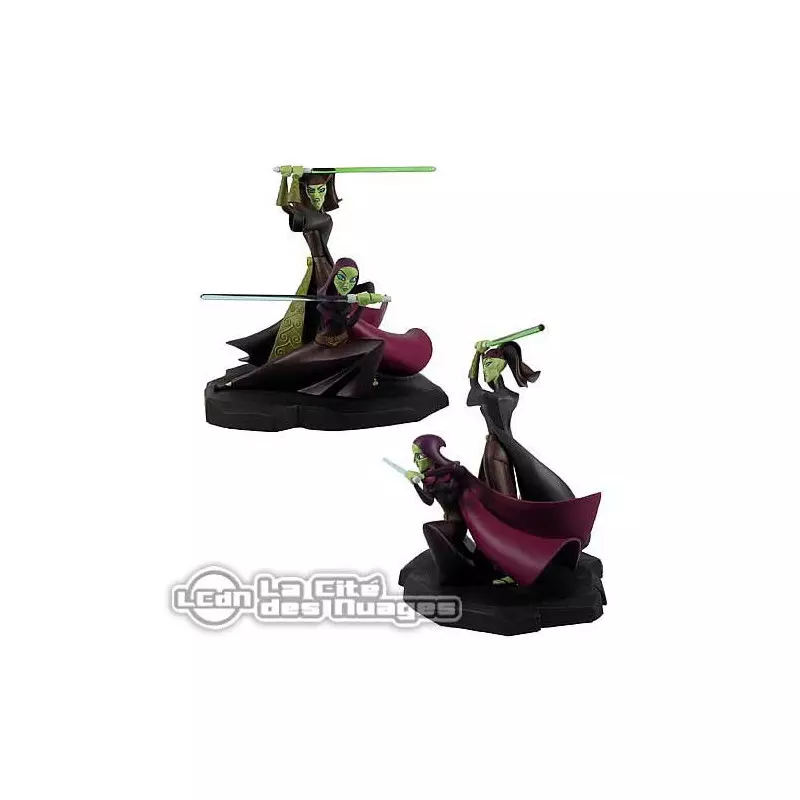 Star Wars Clone Wars Barriss Offee and Luminara Unduli Maquettes Animated Statue