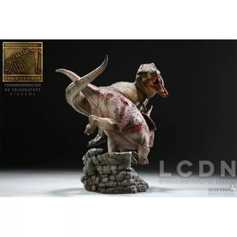 Dinosauria Statue Tyrannosaurus Rex VS Triceratops 30cm (New)