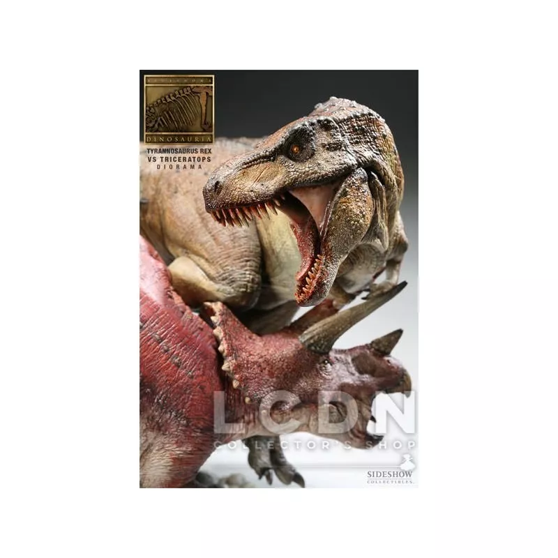 Dinosauria Statue Tyrannosaurus Rex VS Triceratops 30cm (New)