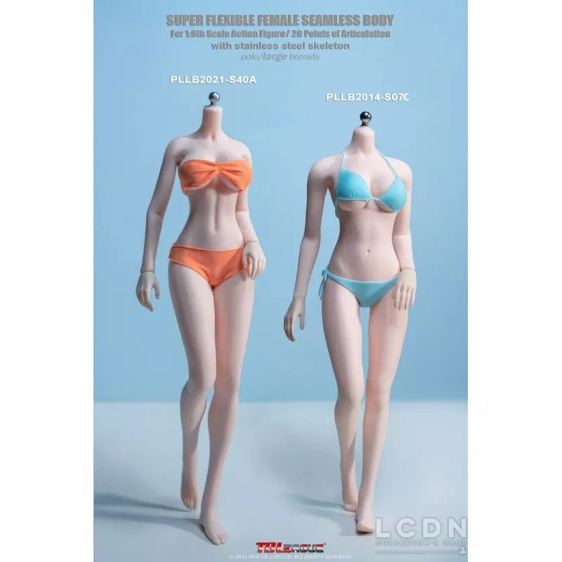 TBLeague PLLB2021-S40A Corps Féminin Seamless Body sans articulation Type Grand et Mince Pâle et Grosse Poitrine 1/6