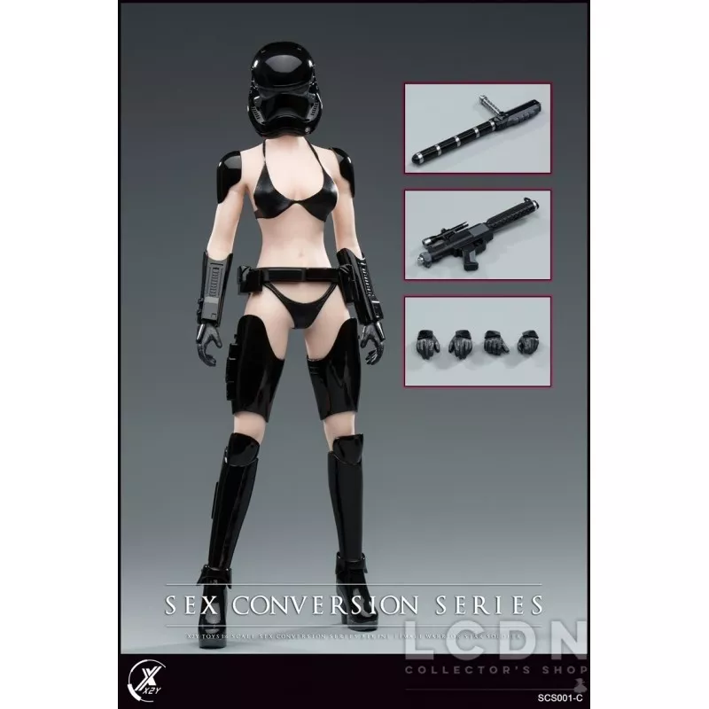 Clothing set 1/6 Sex Conversion Series Bikini Female Warrior Star Soldier Black X2Y TOYS SCS001-C