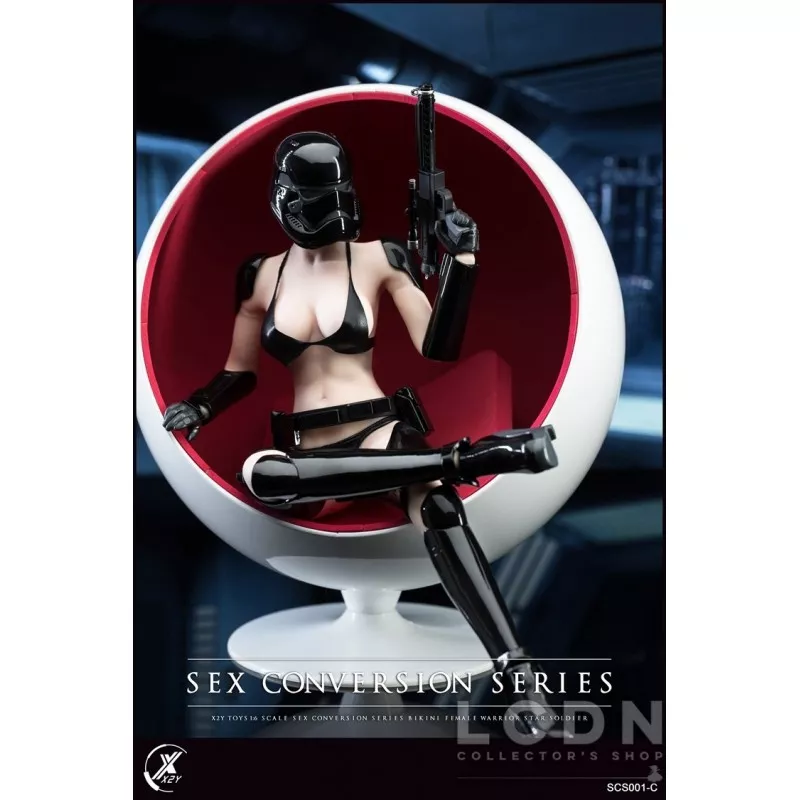 Clothing set 1/6 Sex Conversion Series Bikini Female Warrior Star Soldier Black X2Y TOYS SCS001-C