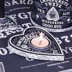 Spirit Board Ouija Porte-bougie chauffe-plat noir et blanc 9.5cm