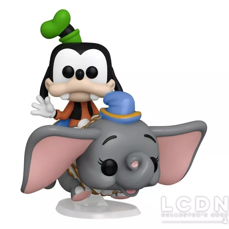 Walt Disney World 50th Anniversary POP! Rides Super Deluxe Dumbo &amp; Goofy Vinyl Figure 15cm N°105