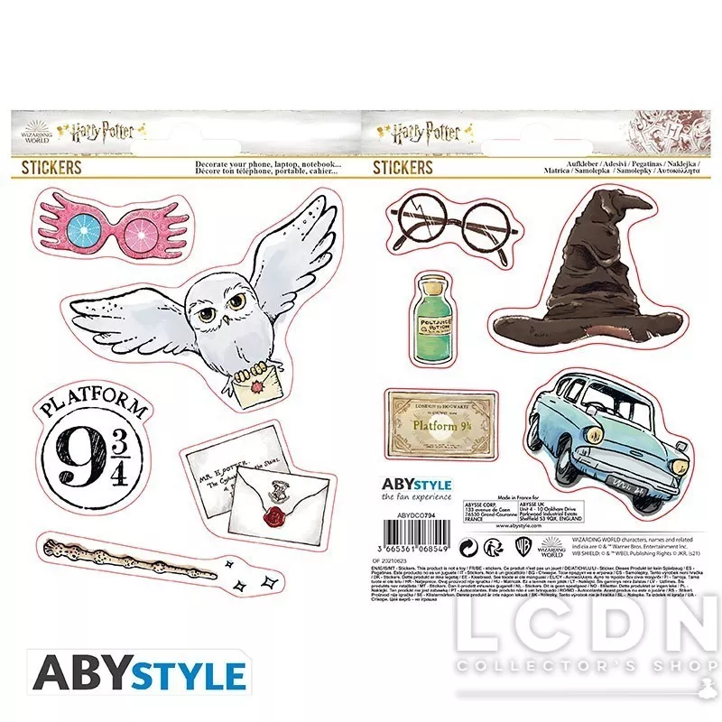 Harry Potter 2 planches de Stickers Objets Magiques 6x11cm