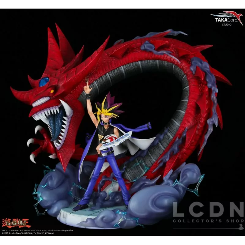 Yu-Gi-Oh! Statue 1/6 Yami Yugi &amp; Slifer Le Dragon Céleste 51cm