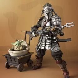 Star Wars The Mandalorian Action Figure Ronin Mandalorian Beskar Armor & Grogu Meisho Movie Realization Exclusive 25 Ann