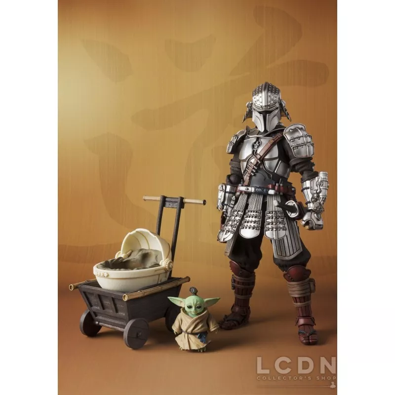 Star Wars The Mandalorian Action Figure Ronin Mandalorian Beskar Armor &amp; Grogu Meisho Movie Realization Exclusive 25 Ann